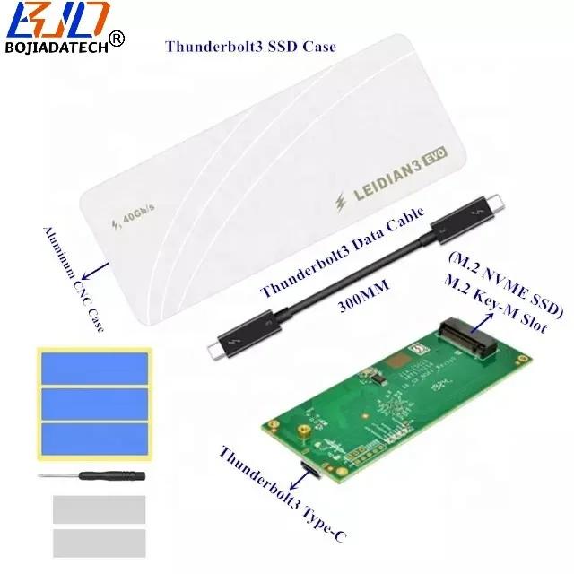 Ʈ 3  SSD Ŭ ̽, USB C Ÿ-NGFF M-Ű PCIe X4 GEN3 M.2 NVME , 40Gbps